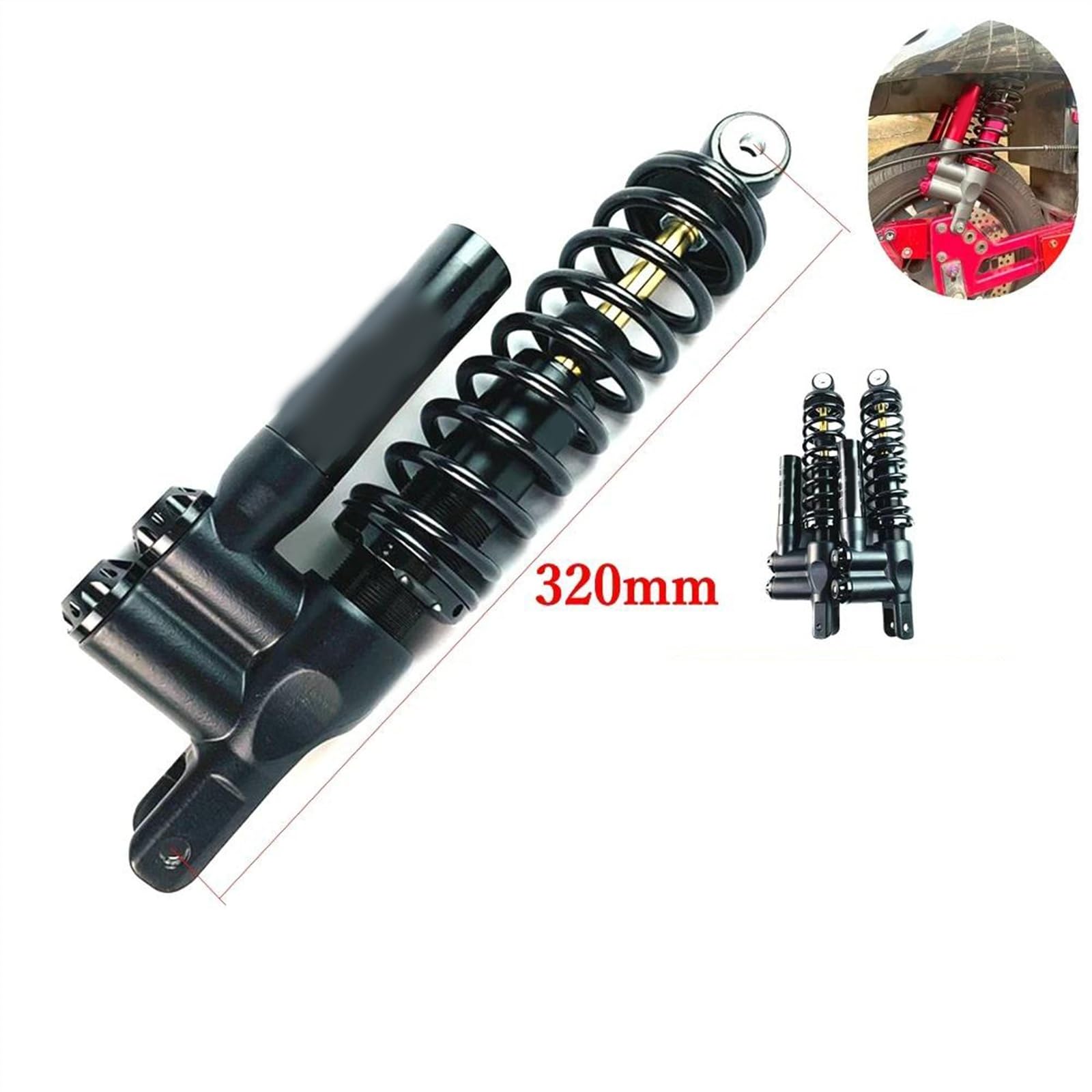 320mm サスペンション　美品　nmax125 Amazon | 320 ミリメートルオートバイ反転ショックアブソーバー